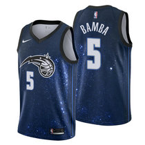 Nike Orlando Magic #5 Mohamed Bamba Navy City Game Authentic Stitched NBA jersey