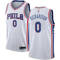 Nike Philadelphia 76ers #0 Josh Richardson White Game Authentic Stitched NBA Jersey