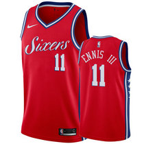 Nike Philadelphia 76ers #11 James Ennis Red Game Authentic Stitched NBA jersey