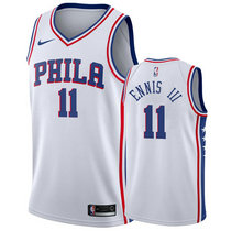 Nike Philadelphia 76ers #11 James Ennis White Game Authentic Stitched NBA Jersey