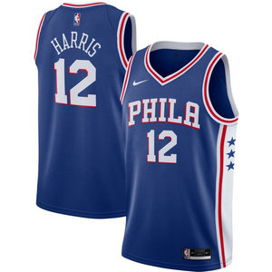 Nike Philadelphia 76ers #12 Tobias Harris Blue Authentic Stitched NBA Jersey