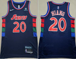 Nike Philadelphia 76ers #20 Georges Niang City 75th anniversary With Advertising Authentic Stitched NBA jersey