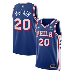 Nike Philadelphia 76ers #20 Jared McCain Royal 2024 Draft Icon Edition Stitched Jersey