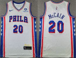 Nike Philadelphia 76ers #20 Jared McCain White With Advertising Authentic Stitched NBA Jersey