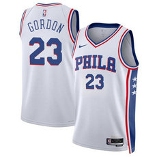 Nike Philadelphia 76ers #23 Eric Gordon White Association Edition Stitched Jersey