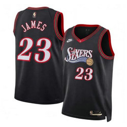 Nike Philadelphia 76ers #23 LeBron James Black 2026 Classic Stitched Jersey