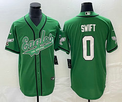 Nike Philadelphia Eagles #0 D’andre Swift Green 2(II) Joint baseball jersey