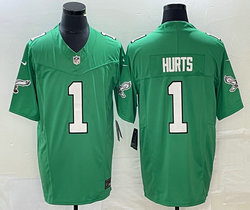 Nike Philadelphia Eagles #1 Jalen Hurts Green Throwback 2023 F.U.S.E. Authentic stitched NFL jersey