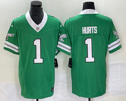 Nike Philadelphia Eagles #1 Jalen Hurts Green 4(IV) Stitched Football Jersey