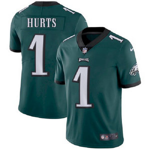 Nike Philadelphia Eagles #1 Jalen Hurts Green Vapor Untouchable Authentic Stitched NFL Jersey