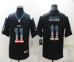 Nike Philadelphia Eagles #11 A. J. Brown Black Flag Authentic Stitched NFL Jersey