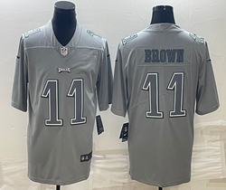 Nike Philadelphia Eagles #11 A. J. Brown Grey Atmosphere Vapor Untouchable Jersey