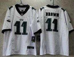 Nike Philadelphia Eagles #11 A. J. Brown White 2023 F.U.S.E Authentic Stitched NFL Jersey