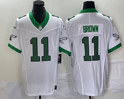 Nike Philadelphia Eagles #11 A. J. Brown White Throwback 2023 F.U.S.E. Authentic stitched NFL jersey