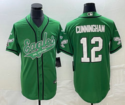 Nike Philadelphia Eagles #12 Randall Cunningham Green 2(II) Joint baseball jersey