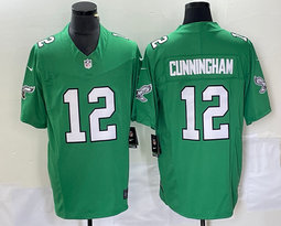 Nike Philadelphia Eagles #12 Randall Cunningham Green Throwback 2023 F.U.S.E. Authentic stitched NFL jersey