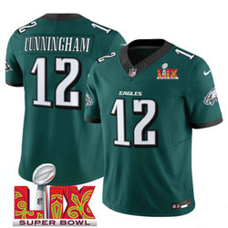 Nike Philadelphia Eagles #12 Randall Cunningham Green 24-25 Super Bowl LIX Football Jersey