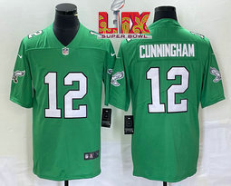 Nike Philadelphia Eagles #12 Randall Cunningham Green Throwback 24-25 Super Bowl LIX Football Jersey