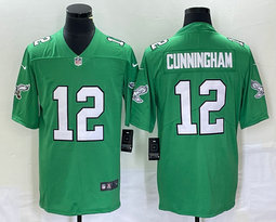 Nike Philadelphia Eagles #12 Randall Cunningham Green Throwback Authentic stitched NFL jersey