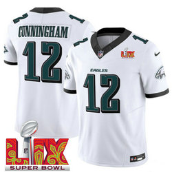 Nike Philadelphia Eagles #12 Randall Cunningham White 24-25 Super Bowl LIX Football Jersey