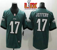 Nike Philadelphia Eagles #17 Alshon Jeffery Green 24-25 Super Bowl LIX Football Jersey