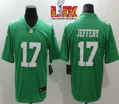 Nike Philadelphia Eagles #17 Alshon Jeffery Green Rush 24-25 Super Bowl LIX Football Jersey