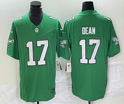 Nike Philadelphia Eagles #17 Nakobe Dean Green Throwback 2023 F.U.S.E. Authentic stitched NFL jersey