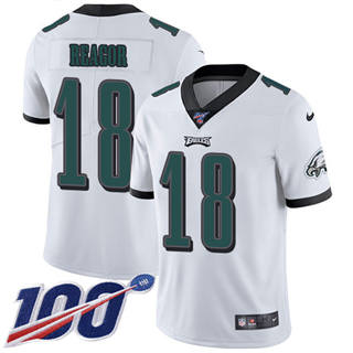 Nike Philadelphia Eagles #18 Jalen Reagor 100th Season White Vapor Untouchable Authentic Stitched NFL Jersey