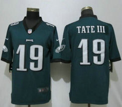 Nike Philadelphia Eagles #19 Tate lll Green Limited Vapor Untouchable Authentic stitched NFL jersey