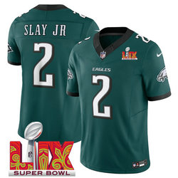 Nike Philadelphia Eagles #2 Darius Slay JR Green 24-25 Super Bowl LIX Football Jersey