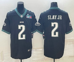 Nike Philadelphia Eagles #2 Darius Slay Jr Black Super Bowl LVII Patch Authentic stitched NFL jersey