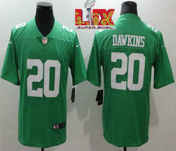 Nike Philadelphia Eagles #20 Brian Dawkins Apple Green 24-25 Super Bowl LIX Football Jersey