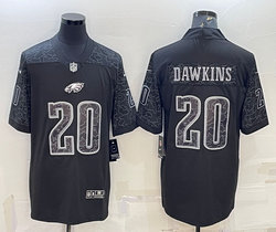 Nike Philadelphia Eagles #20 Brian Dawkins Black Reflective Authentic Stitched NFL jersey