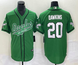 Nike Philadelphia Eagles #20 Brian Dawkins Green 2(II) Joint baseball jersey