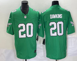 Nike Philadelphia Eagles #20 Brian Dawkins Green Throwback 2023 F.U.S.E. Authentic stitched NFL jersey