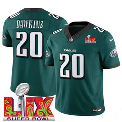 Nike Philadelphia Eagles #20 Brian Dawkins Green 24-25 Super Bowl LIX Football Jersey