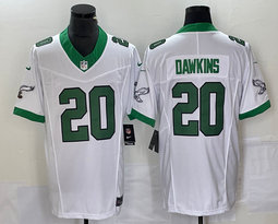 Nike Philadelphia Eagles #20 Brian Dawkins White Green Throwback 2023 F.U.S.E. Authentic stitched NFL jersey