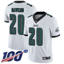 Nike Philadelphia Eagles #20 Brian Dawkins With NFL 100th Season Patch White Vapor Untouchable Authentic Stitched NFL Jersey