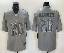 Nike Philadelphia Eagles #26 Saquon Barkley Grey Atmosphere Jersey