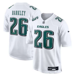 Nike Philadelphia Eagles #26 Saquon Barkley White Fashion NFL Jersey