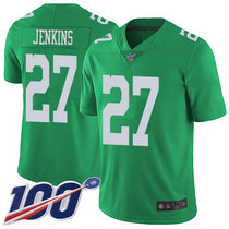 Nike Philadelphia Eagles #27 Malcolm Jenkins With NFL 100th Season Patch Rush Authentic Stitched NFL Jersey