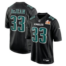 Nike Philadelphia Eagles #33 Cooper DeJean Black Fashion 24-25 Super Bowl LIX NFL Jersey