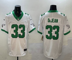Nike Philadelphia Eagles #33 Cooper DeJean White Throwback Jersey