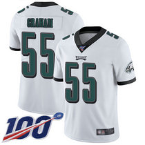 Nike Philadelphia Eagles #55 Brandon Graham With NFL 100th Season Patch White Vapor Untouchable Authentic Stitched NFL Jersey