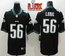 Nike Philadelphia Eagles #56 Chris Long Black 24-25 Super Bowl LIX Football Jersey