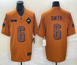 Nike Philadelphia Eagles #6 DeVonta Smith 2023 Brown Salute To Service Authentic Stitched NFL Jersey