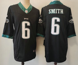 Nike Philadelphia Eagles #6 DeVonta Smith Black 2023 F.U.S.E.Authentic stitched NFL jersey