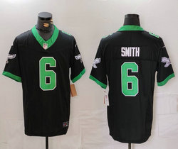 Nike Philadelphia Eagles #6 DeVonta Smith Black Throwback 2023 F.U.S.E. Authentic stitched NFL jersey