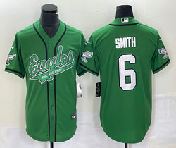Nike Philadelphia Eagles #6 DeVonta Smith Green 2(II) Joint baseball jersey