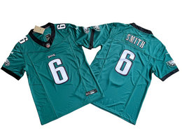 Nike Philadelphia Eagles #6 DeVonta Smith Green 2023 F.U.S.E. Authentic stitched NFL jersey